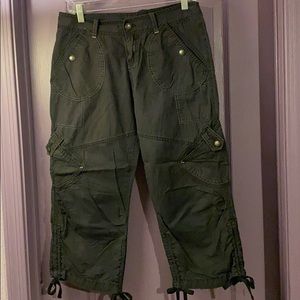 Unionbay Women’s Cargo Capri Drawstring Pants Sz 7